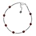 Beaded Red Jasper Sterling Silver Anklet