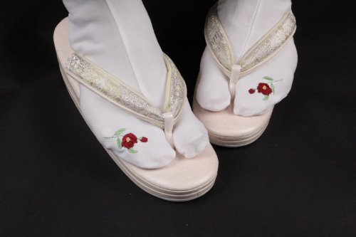 TS-7 刺繍 ストレッチ 足袋カバー フリーサイ