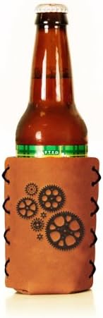 Gears Branded Leather Sleeve/Koozie Bottle