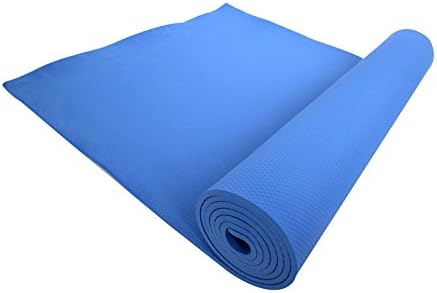 Portable 72*24* 1/4" 6mm Thick Yoga Mat Bag Non-slip for Exercise Fitness Pilates Workout Gaiam Manduka Pad (Blue)