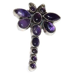 Valentine Present Sterling Silver Black Onyx Pendant with Chain 2 Inches (pndts012pndt)
