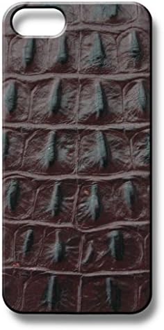 Iphone 5S Burgundy Embossed Crocodile Case by ValenzHandmade