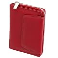 Monte Lovis Damen XL Geldbörse Echt Leder Weich Brieftasche in verschiedenen Farben und Muster (14023A-L-Rot)