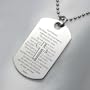 Lord's Prayer Dog Tag Pendant Necklace