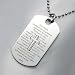 dogs35  - Lords Prayer Dog Tag Pendant Necklace