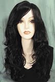 Long Romantic Waves BRITISH CANDY Wig #1B BLACK by FOREVER YOUNG