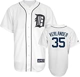 Justin Verlander Detroit Tigers Majestic Home White MLB Replica Jersey - XXL