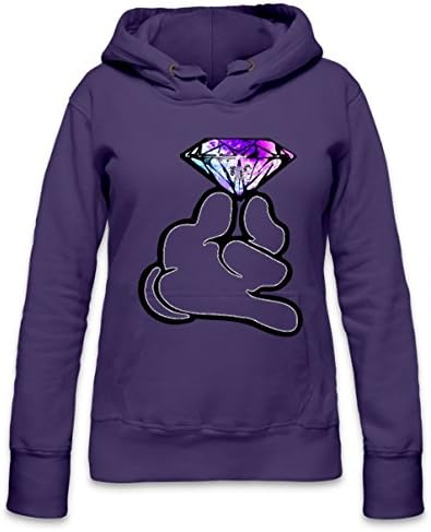 Dope Mickey Hands Diamond Womens Hoodie Small