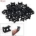 Black 9mm Cable Tie Mount Saddle Type Plastic Wire Bundle Holder 100Pcs