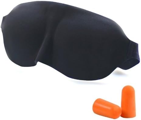 New Designs Soft and Comfortable Sleeping Eye Mask Blindfold Shade Travel Sleep aid Cover Light guide + Free Earplugs