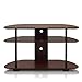 Furinno Turn-N-Tube 3-Tier Entertainment Center, Dark Cherry/Black