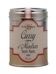 Terre Exotique Kerex Madras Curry Tamil Nadu India- fabulous spicy mix in tin presentation 2.12 oz