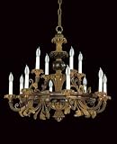1-1143-12-17 Savoy House Lighting Neoclassic Chandelier Light in Hand-Carved Wood
