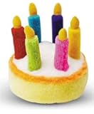 Multipet Plush 5.5-Inch Musical Birthday Cake Dog Toy