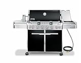 Weber 1881301 Summit E-650 Natural Gas Tuck-Away Rotisserie Grill, Black