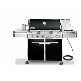 Weber 1881301 Summit E-650 Natural Gas Tuck-Away Rotisserie Grill, Black