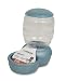 Petmate Replenish Pet Gravity Feeder with Microban, 2-Pound Capacity, Pearl Blue