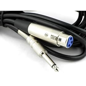 6m Female XLR to 1/4" jack cable