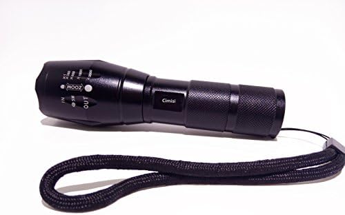 Cimisi Adjustable Zoom Focus LED Flashlight with CREE XML T6 A500 900 Lumens Portable Tactical Flashlights for Camping,Kids,Men,Friends