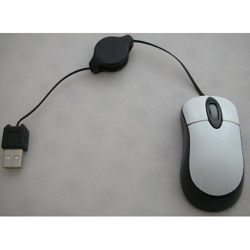 Para White Retractable Mini Optical Netbook Mouse Compatible With Toshiba Nb100 / Nb200 / Nb250 Series Netbooks Picture