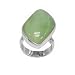 Sterling Silver Cat's Eye Jade Carved Freeform Adjustable Ring  By Sajen, Size 8