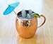 Inspired Basics Solid Copper Moscow Mule No Tin or Nickel Lining Mug Hammered Type Copper Mug 16 Oz Capacity
