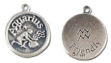 Solid Sterling Silver Aquarius Charm