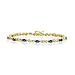 SPARKLING GENUINE SAPPHIRE & DIAMOND 14K TENNIS BRACELET