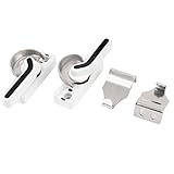 uxcell　クレセントサッシロック　窓用補助錠　ステンレス鋼製シルバートーン　クレセントデザイン　ハードウェア部品
