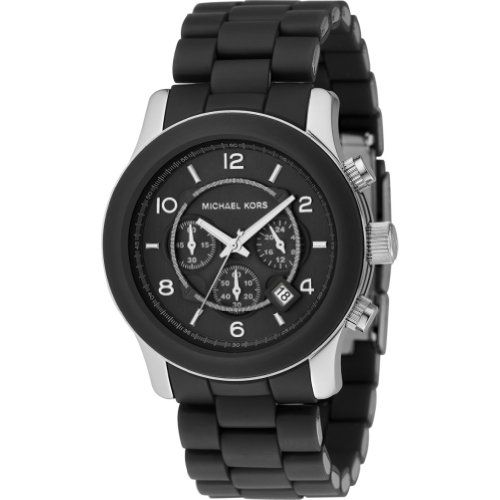 Michael Kors Watches Oversized Black PU Runway