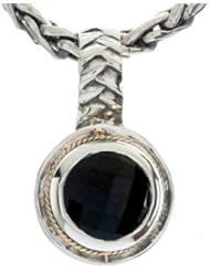 Balissima By Effy Collection Sterling Silver and 18k Yellow Gold Onyx Pendant Necklace