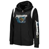 NFL Reebok Jacksonville Jaguars Ladies Black Splash Full Zip Hoodie Sweathshirt (Small)