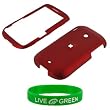 Red Rubberized Hard Case for HTC Ozone XV6175 Phone, Verizon Wireless