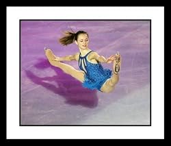 Sasha Cohen Olympics Framed 8x10 Photograph Split Jump