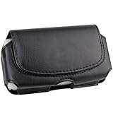 Luxmo Horizontal Leather Pouch Holster Carrying Phone Case with Belt Clip a ....