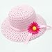 Lovely Charm Princess Straw Baby Girl Sun Hat Summer Flower Cap and Handbag (Pink)