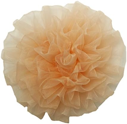 Wholesale Princess 3.5" Chiffon Floral Hair Clip Peach
