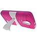 Galaxy Wireless Compatible for LG Lucid 3 4G, Dual Layer Heavy Duty Armor Protective Case,Built in Kickstand (Hot Pink on White)