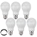 LEDMO (6 Pack) E26 7W LED Bulbs, 60W Incandescent Bulbs Equivalent, White 6000k, 630LM, LED Light Bulbs