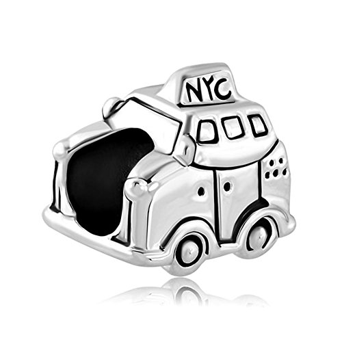 Travel Jewelry New York Car Taxi Charm Beads Fit Pandora Charms Bracelet Gifts