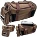 Deluxe Leather Golf Shoe Bag with Mesh & Tee Holder