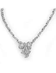Natural 2.50 ctw Diamond Necklace 14K White Gold