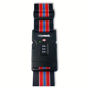 2" Luggage Strap With TSA Combination Lock with SEARCHCHECK Indicator - RED & BLACK