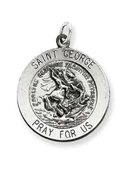 Sterling Silver Antiqued Saint George Medal