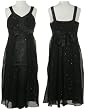 GIRLS HYPE Chiffon & Charmeuse Dress W/ Glitter