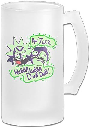 YUVIA Macho Rick And Morty Glass Cup For Men &amp; Women Drinking Glass