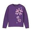 Girls' Hanes Long-Sleeve Fleece Crew - Purple