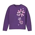 Girls' Hanes Long-Sleeve Fleece Crew - Purple