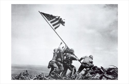 Flag Raising on Iwo Jima by Joe Rosenthal,32.1 in. x 21.1 in.