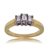 3 Stone Diamond Ring 14K Gold Ladies Anniversary Band